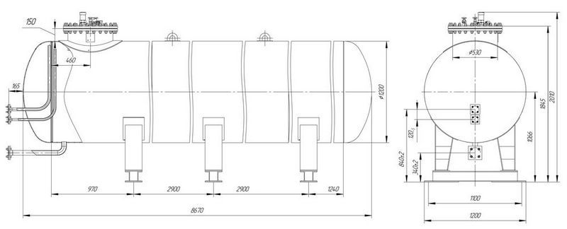 Чертёж резервуара FAS-9,2-НС