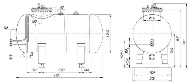 Чертёж резервуара FAS-4,6-НС